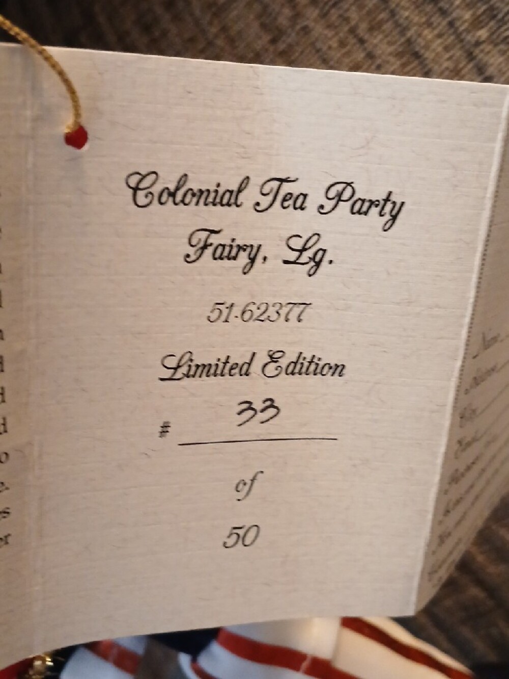 Patrotic Tea Party Fairy By MARK ROBERTS. - Picture 6 of 13
